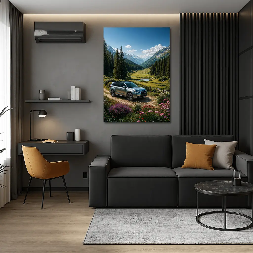 Subaru Forester SUV Mountain Valley Trail – Wall Art