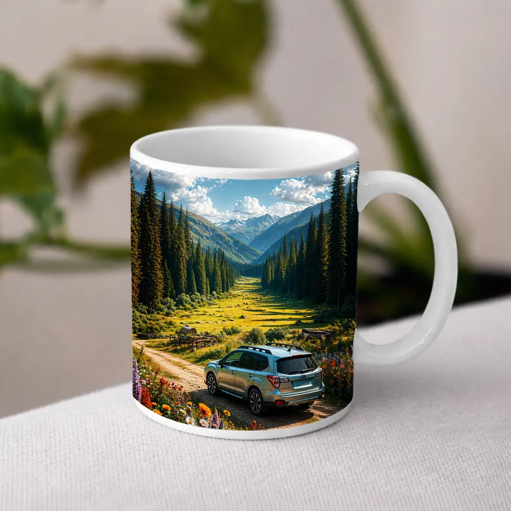 Subaru Forester Mountain Valley Dirt Road – Mugs