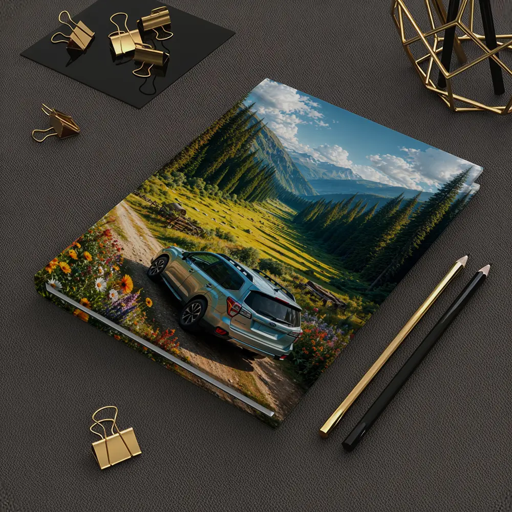 Subaru Forester Mountain Valley Dirt Road – Notebooks