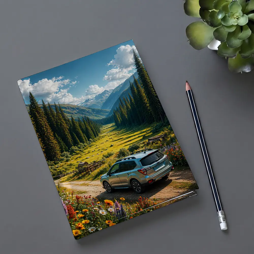 Subaru Forester Mountain Valley Dirt Road – Notebooks