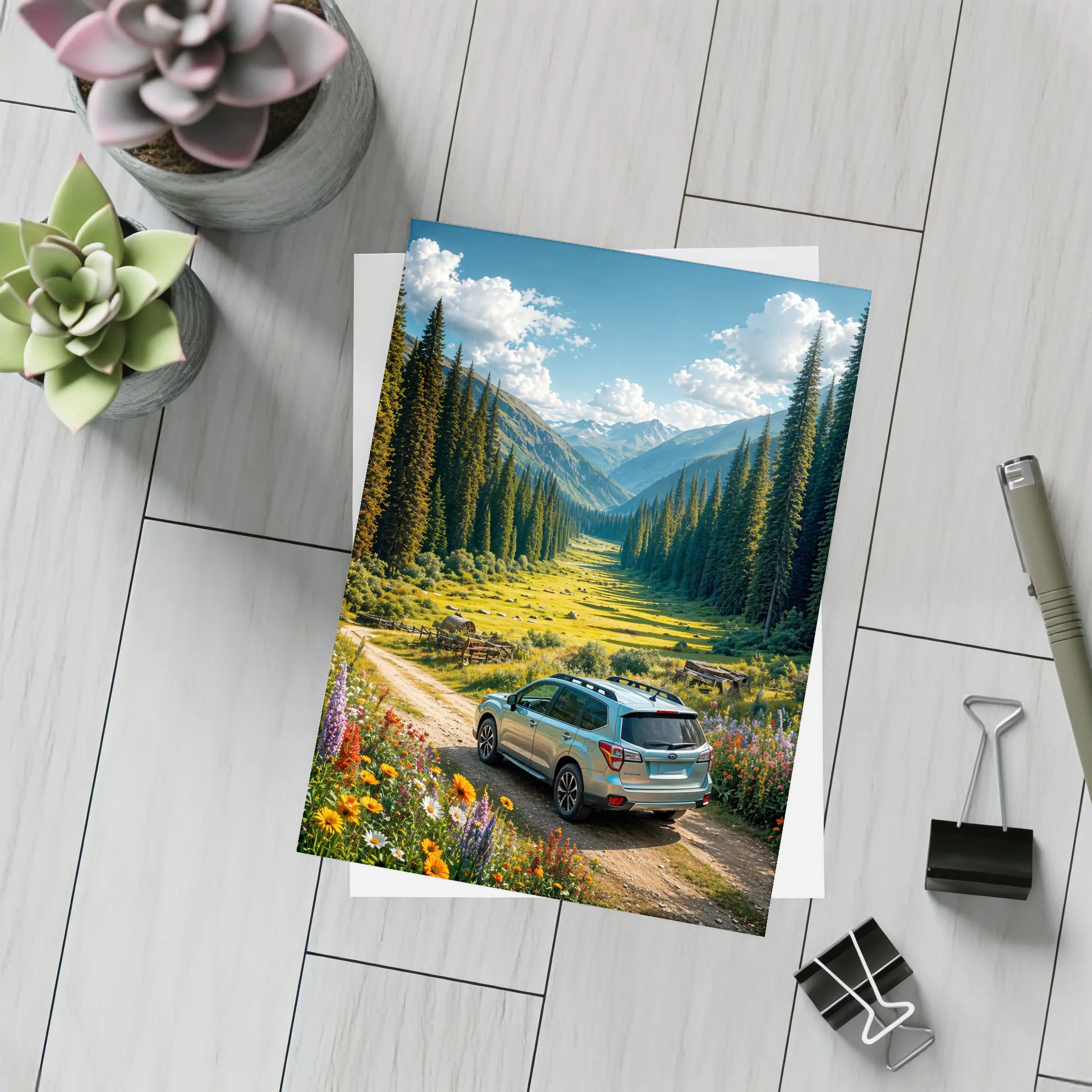 Subaru Forester Mountain Valley Dirt Road – Postcards