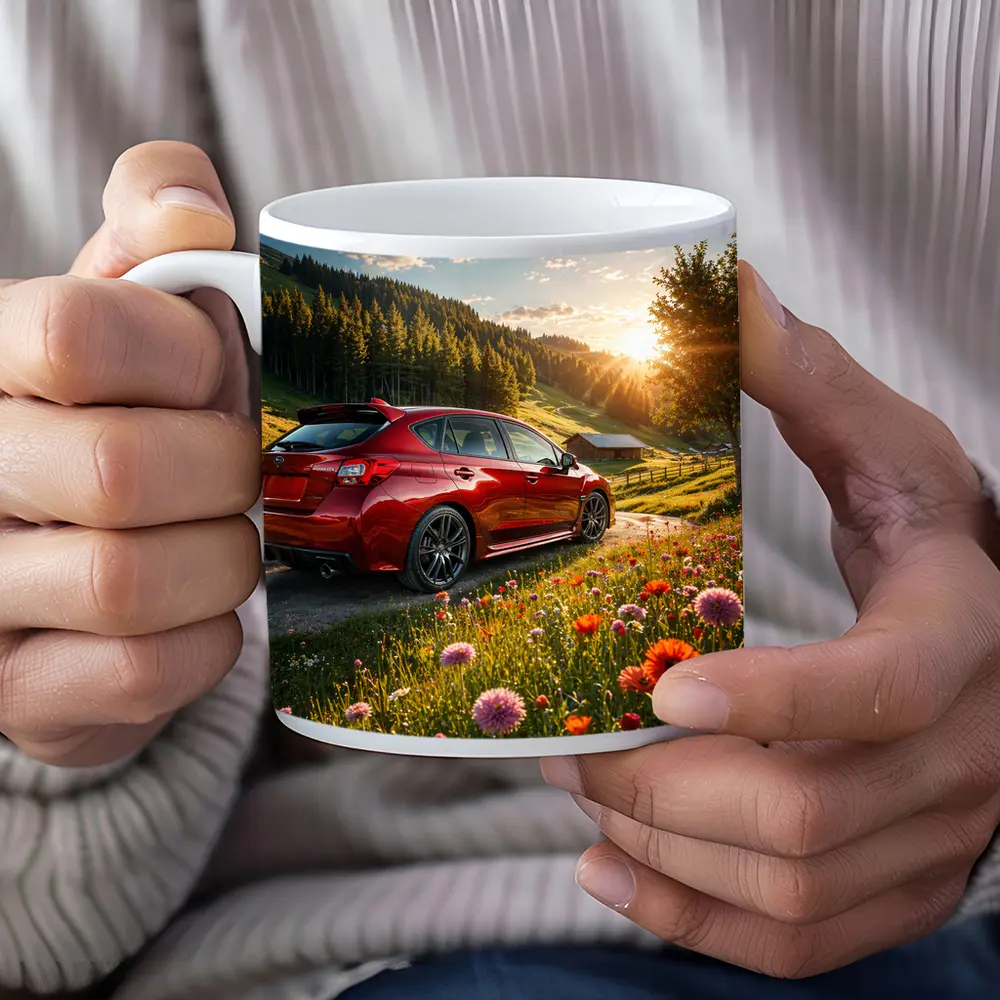 Subaru Impreza WRX Red Sunny Meadow – Mugs
