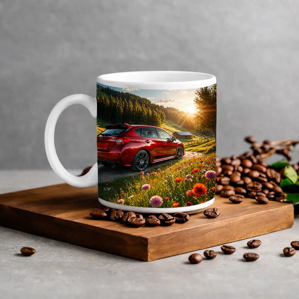 Subaru Impreza WRX Red Sunny Meadow – Mugs