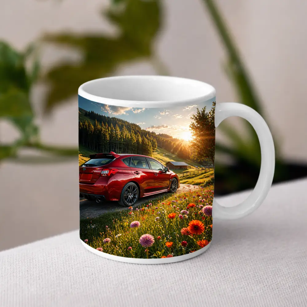 Subaru Impreza WRX Red Sunny Meadow – Mugs