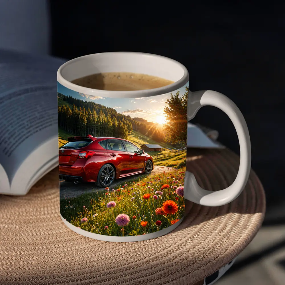 Subaru Impreza WRX Red Sunny Meadow – Mugs