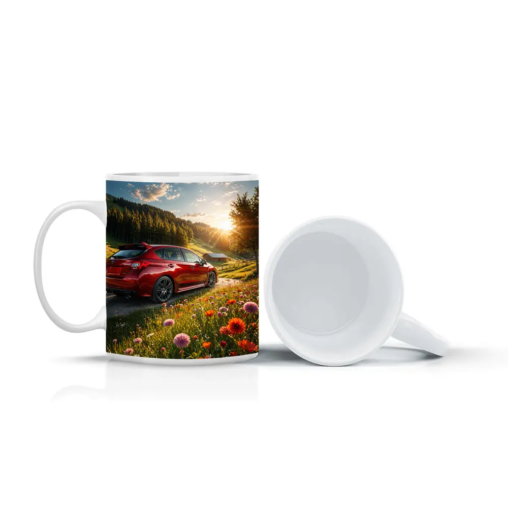 Subaru Impreza WRX Red Sunny Meadow – Mugs