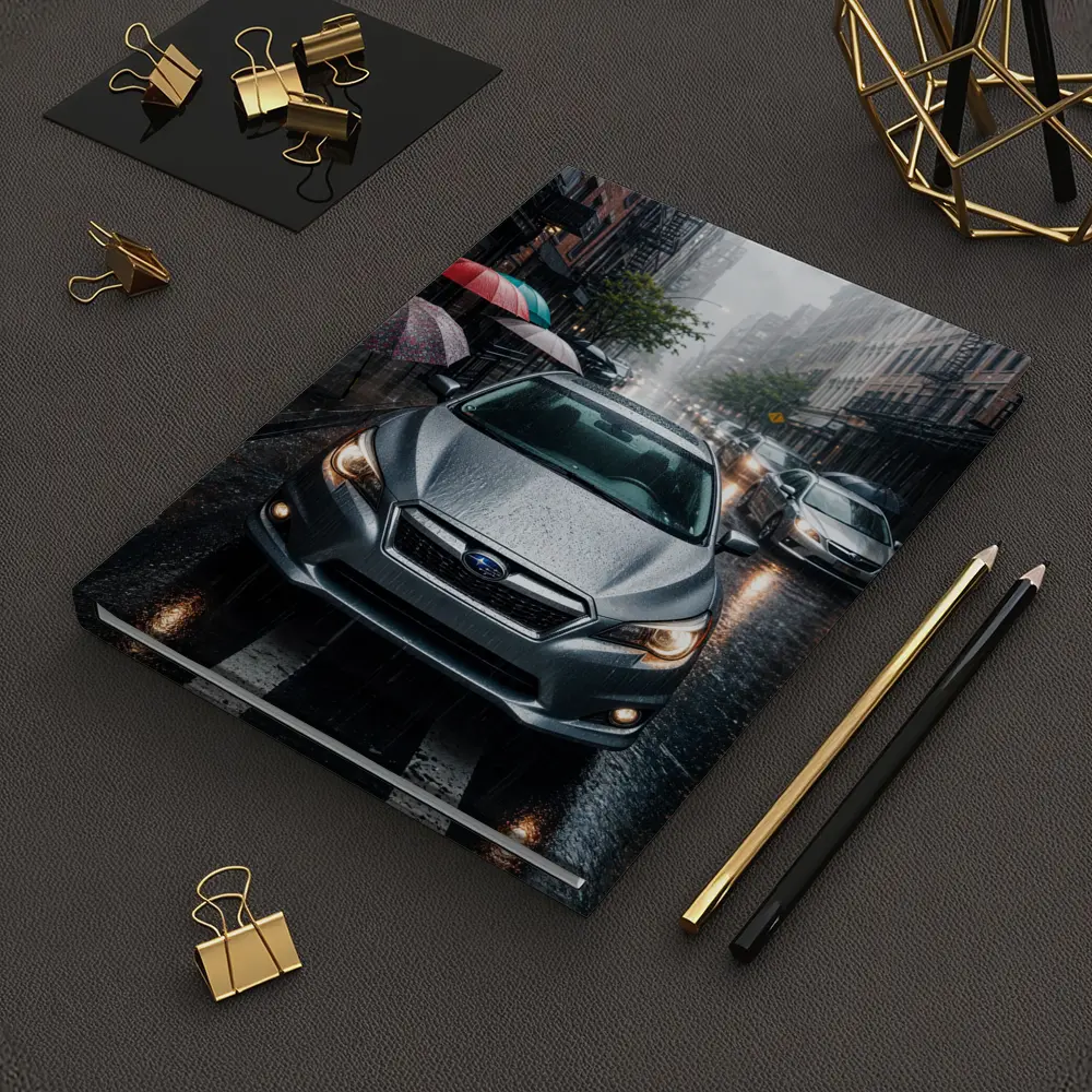 Subaru Impreza WRX Rainy City Street – Notebooks