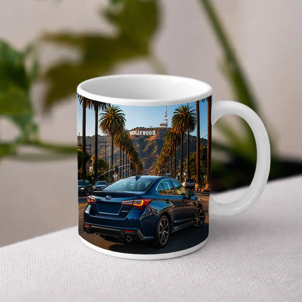 Subaru Legacy Sedan Hollywood Los Angeles Street – Mugs