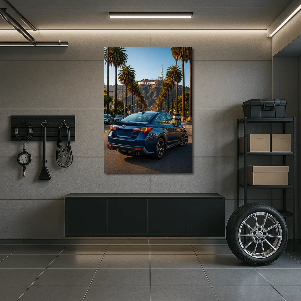 Subaru Legacy Sedan Hollywood Los Angeles Street – Wall Art