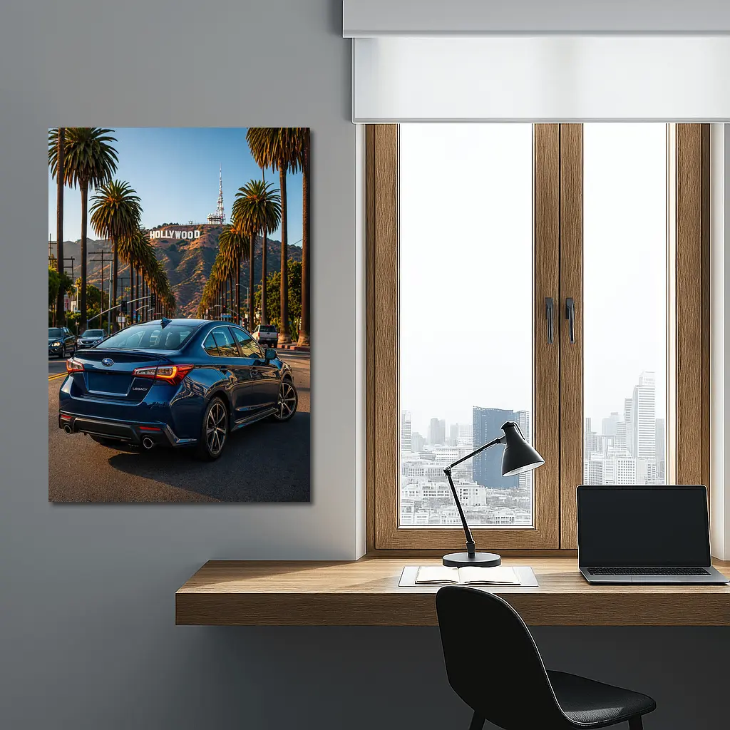 Subaru Legacy Sedan Hollywood Los Angeles Street – Wall Art