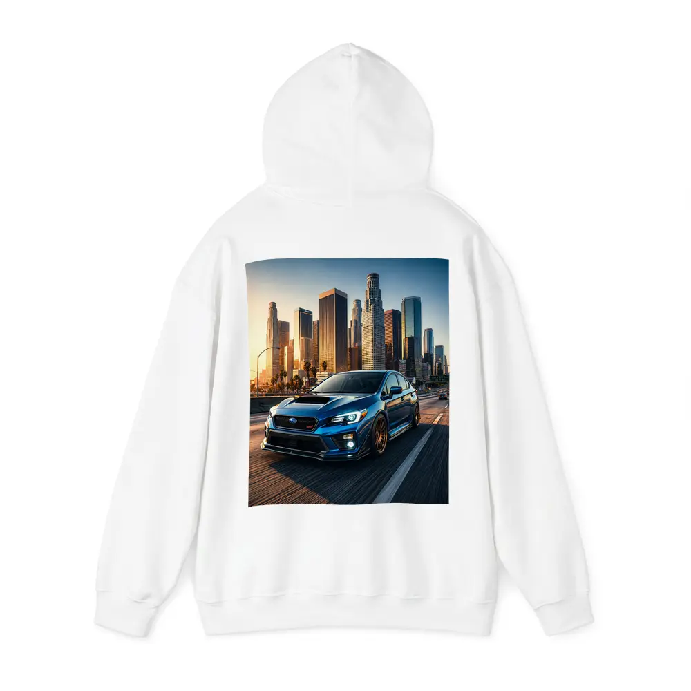 Subaru WRX STI Blue Los Angeles Skyline – Hoodies