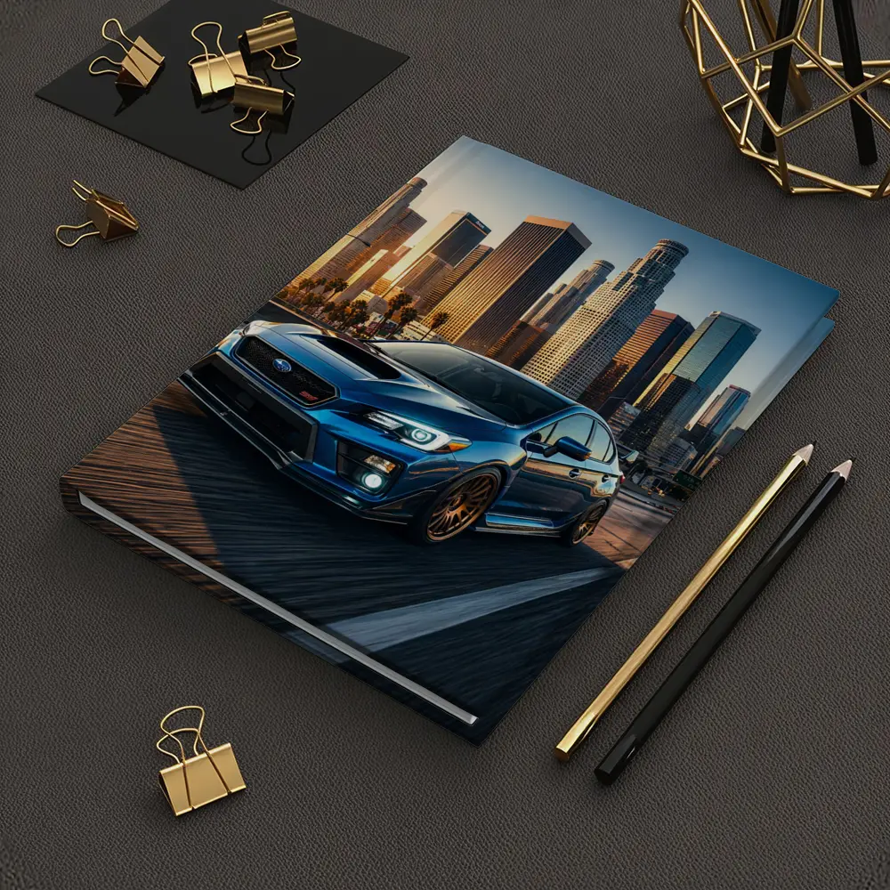 Subaru WRX STI Blue Los Angeles Skyline – Notebooks