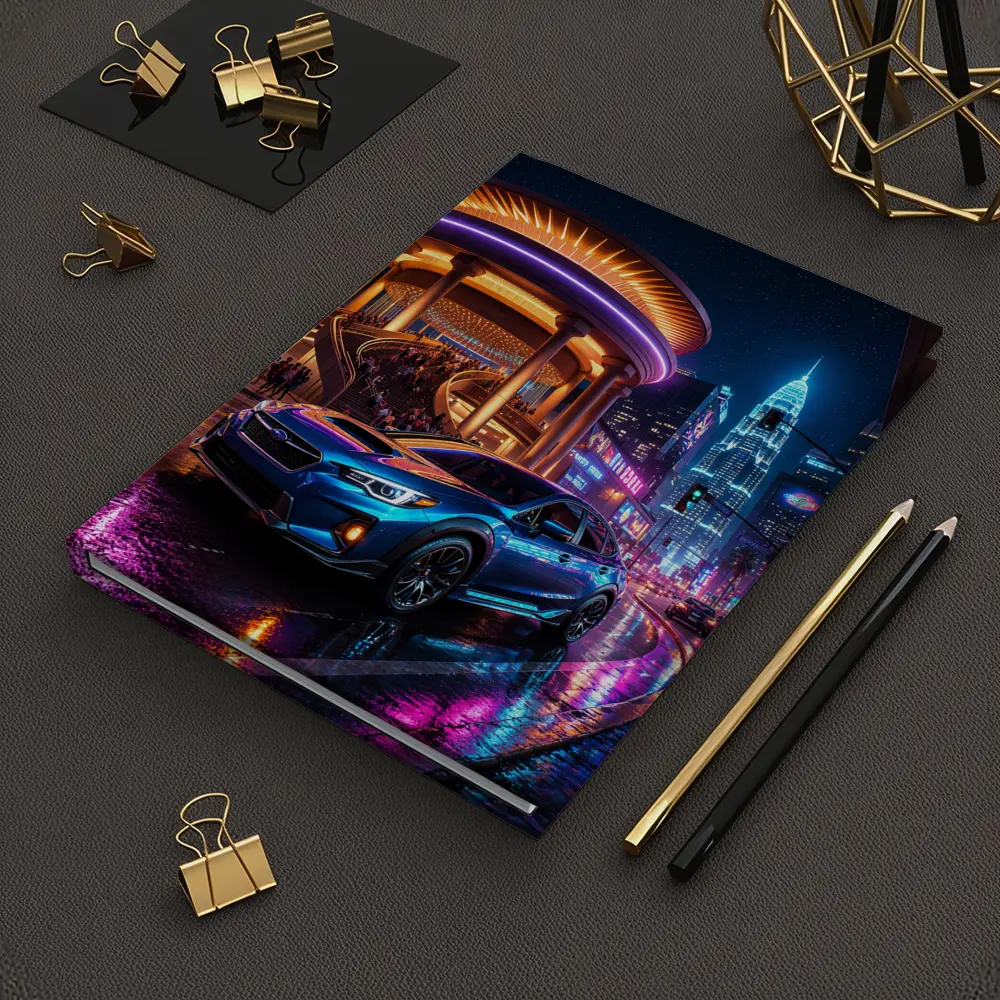 Subaru Levorg Blue Neon City Night – Notebooks