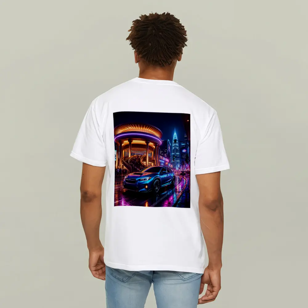 Subaru Levorg Blue Neon City Night – T-Shirts