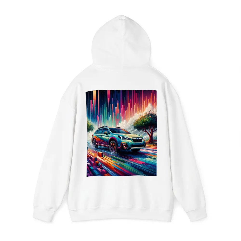 Subaru Outback Abstract Colorful Digital Art – Hoodies