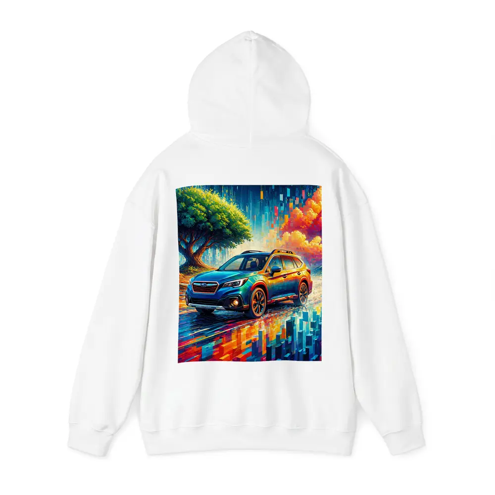 Subaru Outback Colorful Pixel Art Background – Hoodies