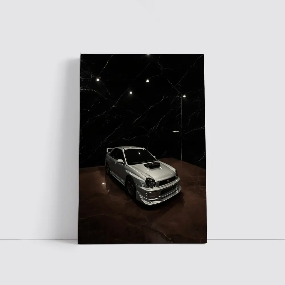 Subaru Impreza WRX Silver Dark Marble Showroom – Wall Art