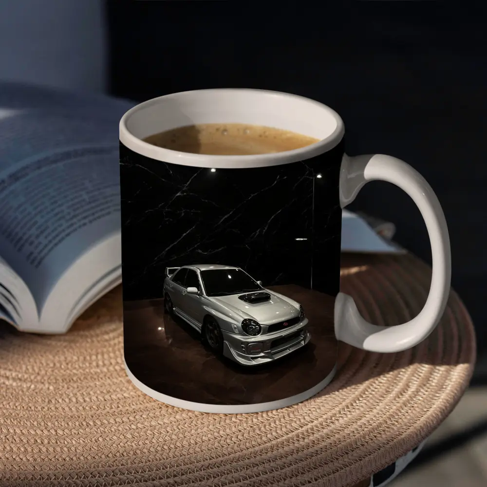 Subaru Impreza WRX Silver Dark Marble Showroom – Mugs
