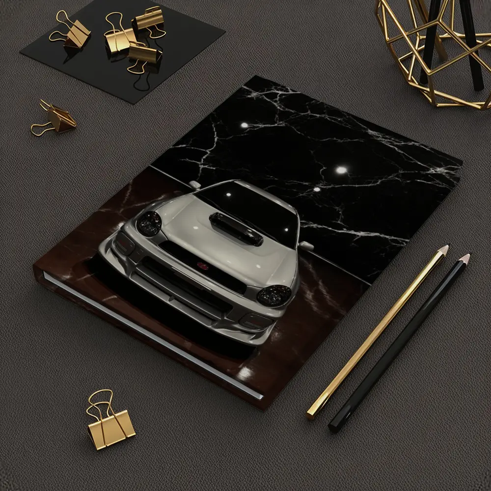 Subaru Impreza WRX White on Dark Marble – Notebooks