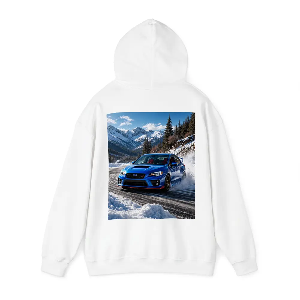 Subaru WRX STI Blue Drifting Snow Mountains – Hoodies