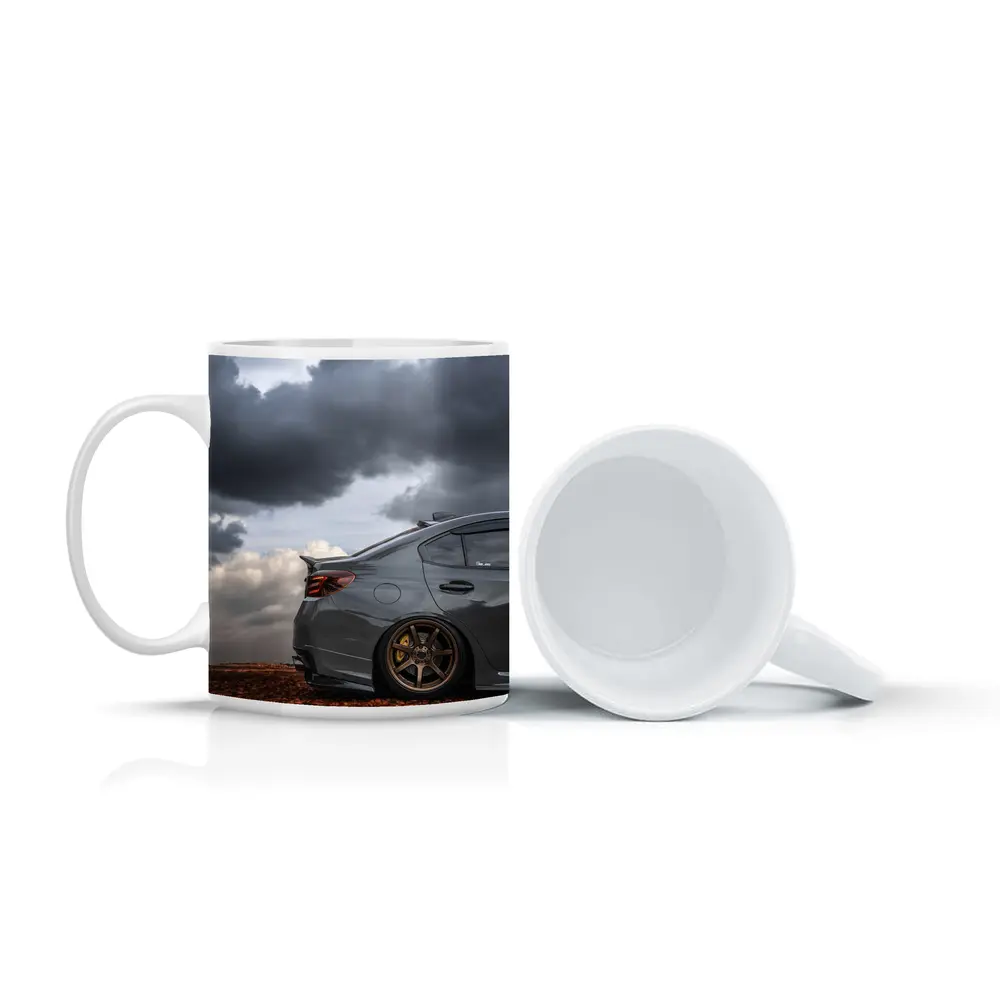 Subaru WRX STI Gray Stormy Cloudy Sky – Mugs