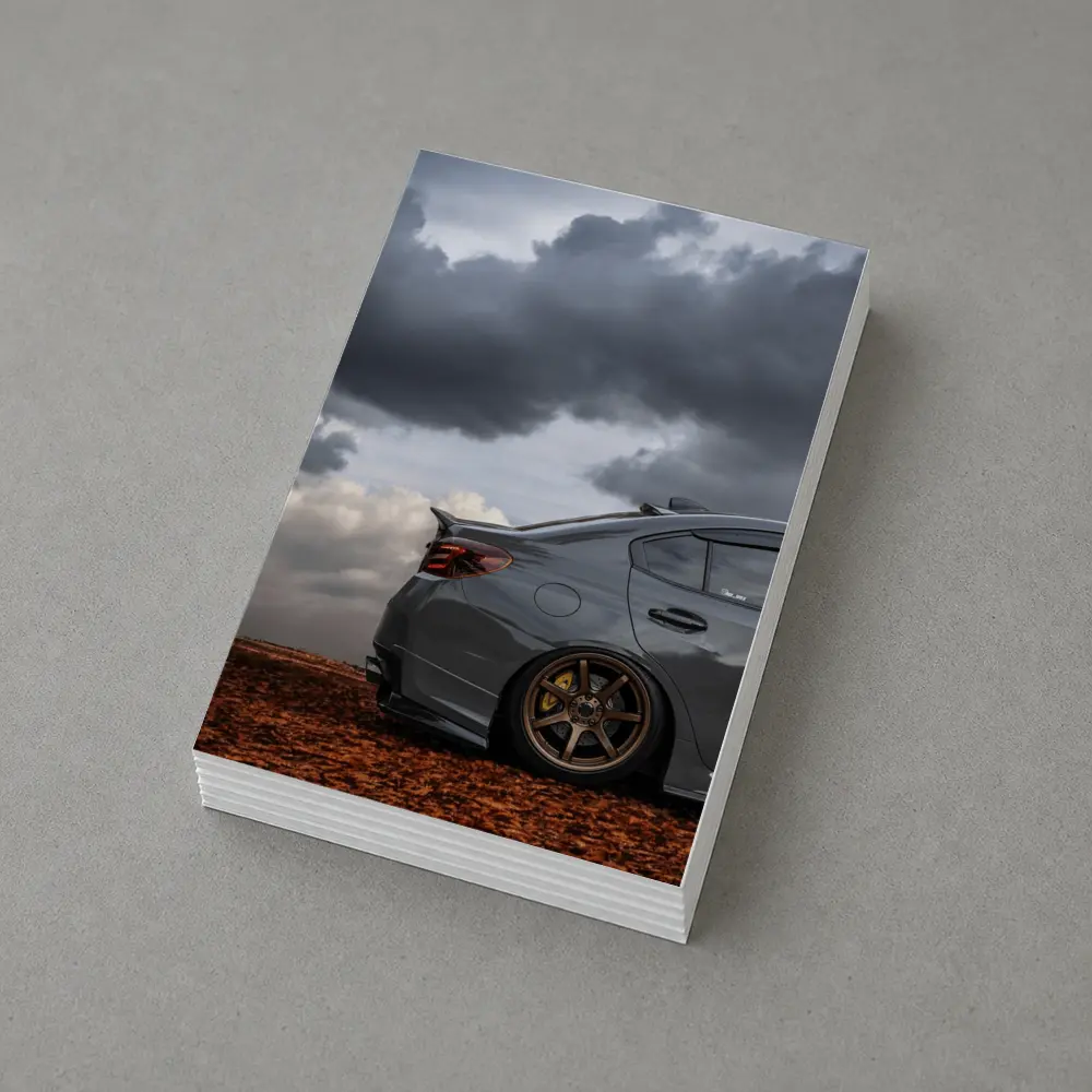 Subaru WRX STI Gray Stormy Cloudy Sky – Postcards