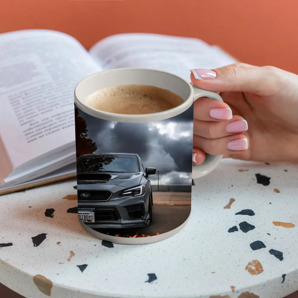 Subaru WRX STI Gray Stormy Autumn Sky – Mugs