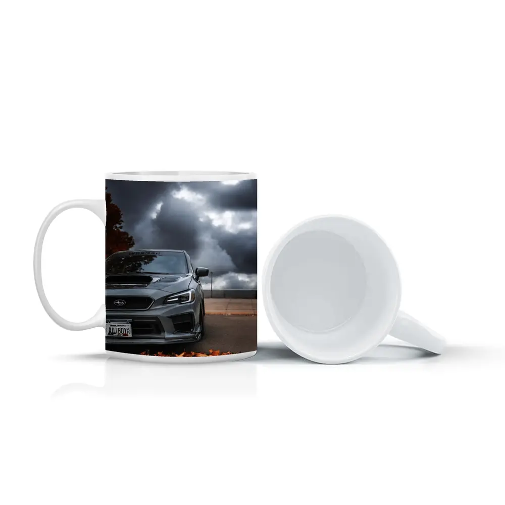 Subaru WRX STI Gray Stormy Autumn Sky – Mugs