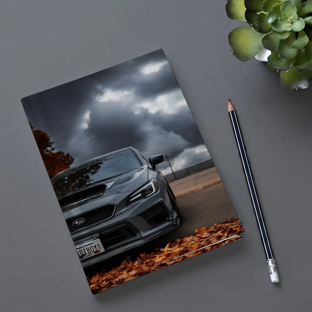 Subaru WRX STI Gray Stormy Autumn Sky – Notebooks