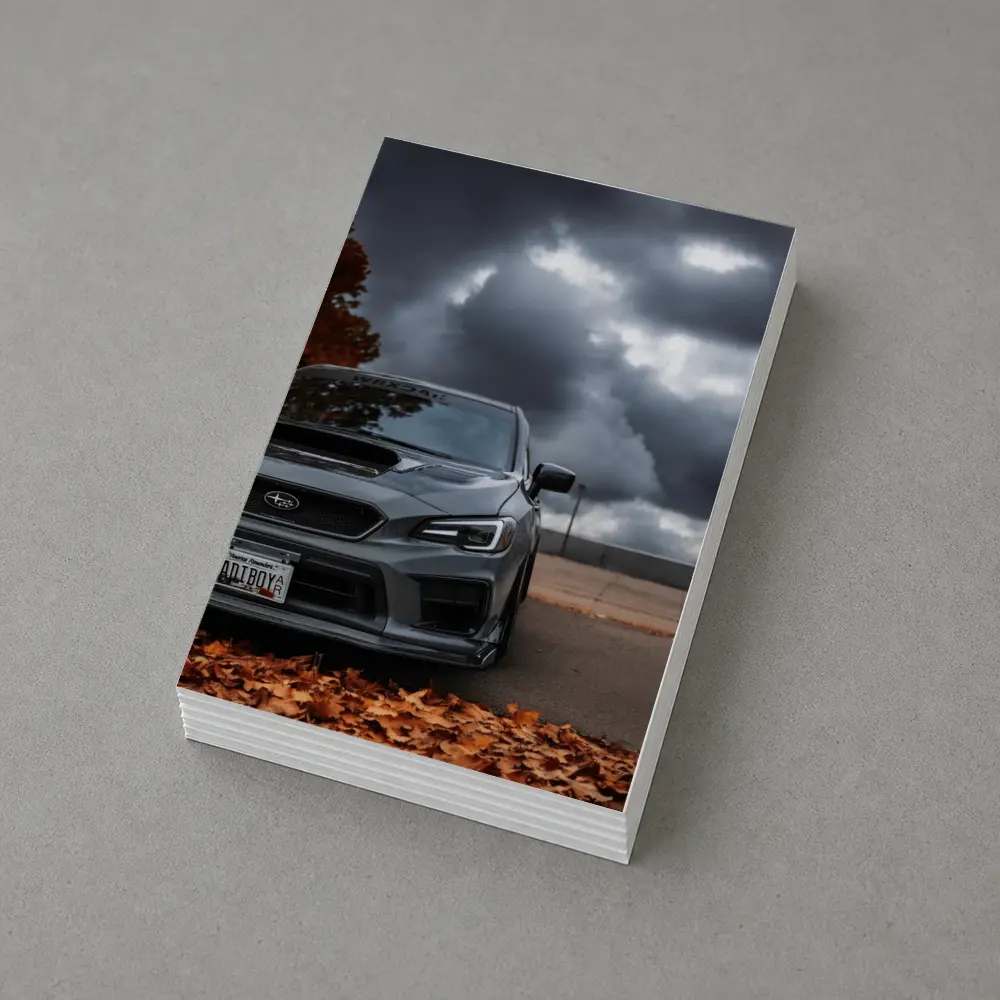 Subaru WRX STI Gray Stormy Autumn Sky – Postcards