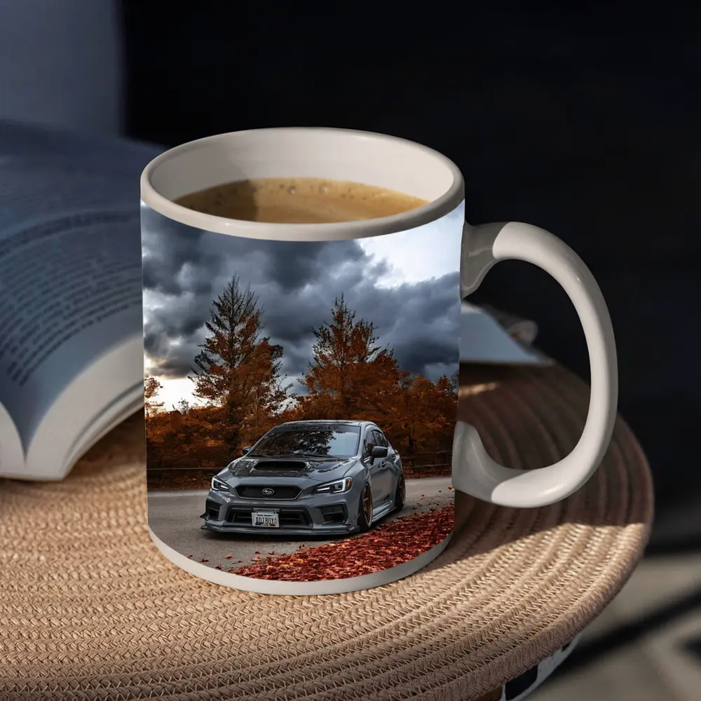 Subaru WRX STI Gray Stormy Autumn Sky – Mugs