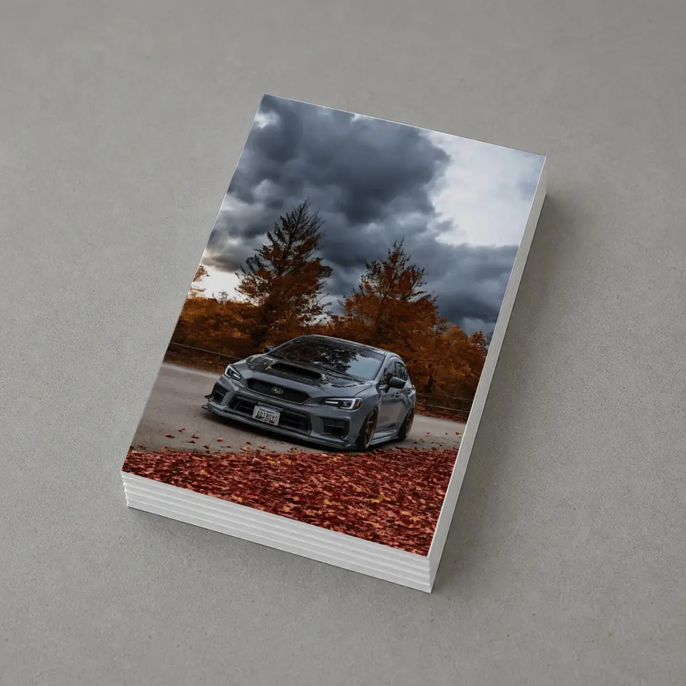 Subaru WRX STI Gray Stormy Autumn Sky – Postcards