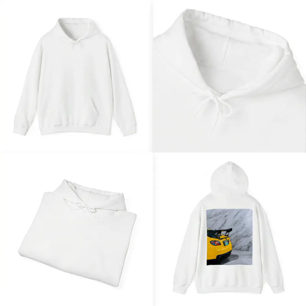 Subaru BRZ Yellow Rear Marble Background – Hoodies
