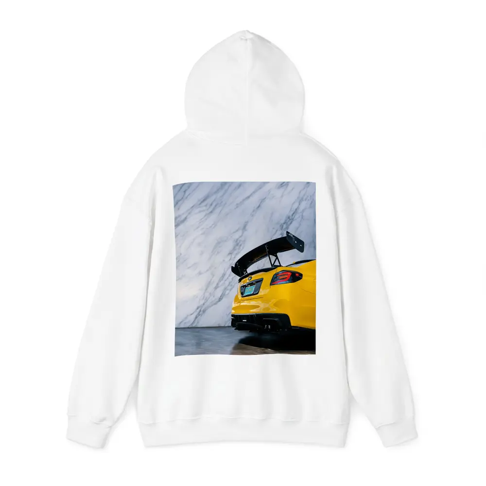 Subaru BRZ Yellow Rear Marble Background – Hoodies