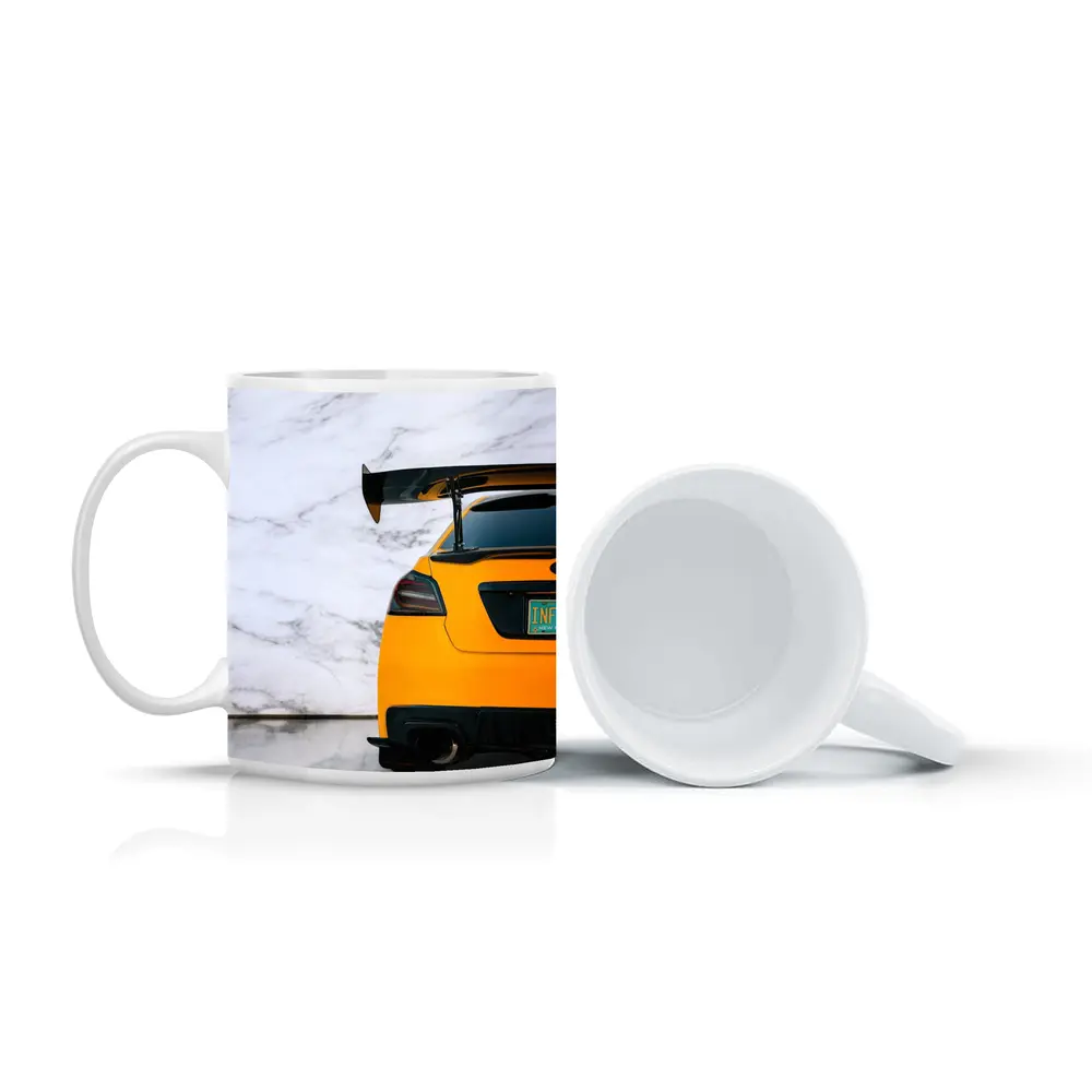 Subaru WRX STI Yellow Rear Wing Marble – Mugs