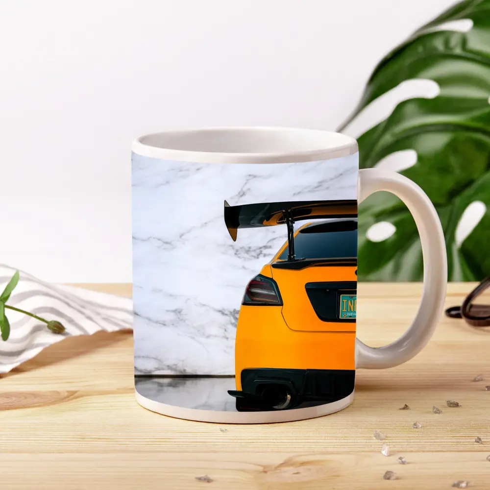 Subaru WRX STI Yellow Rear Wing Marble – Mugs