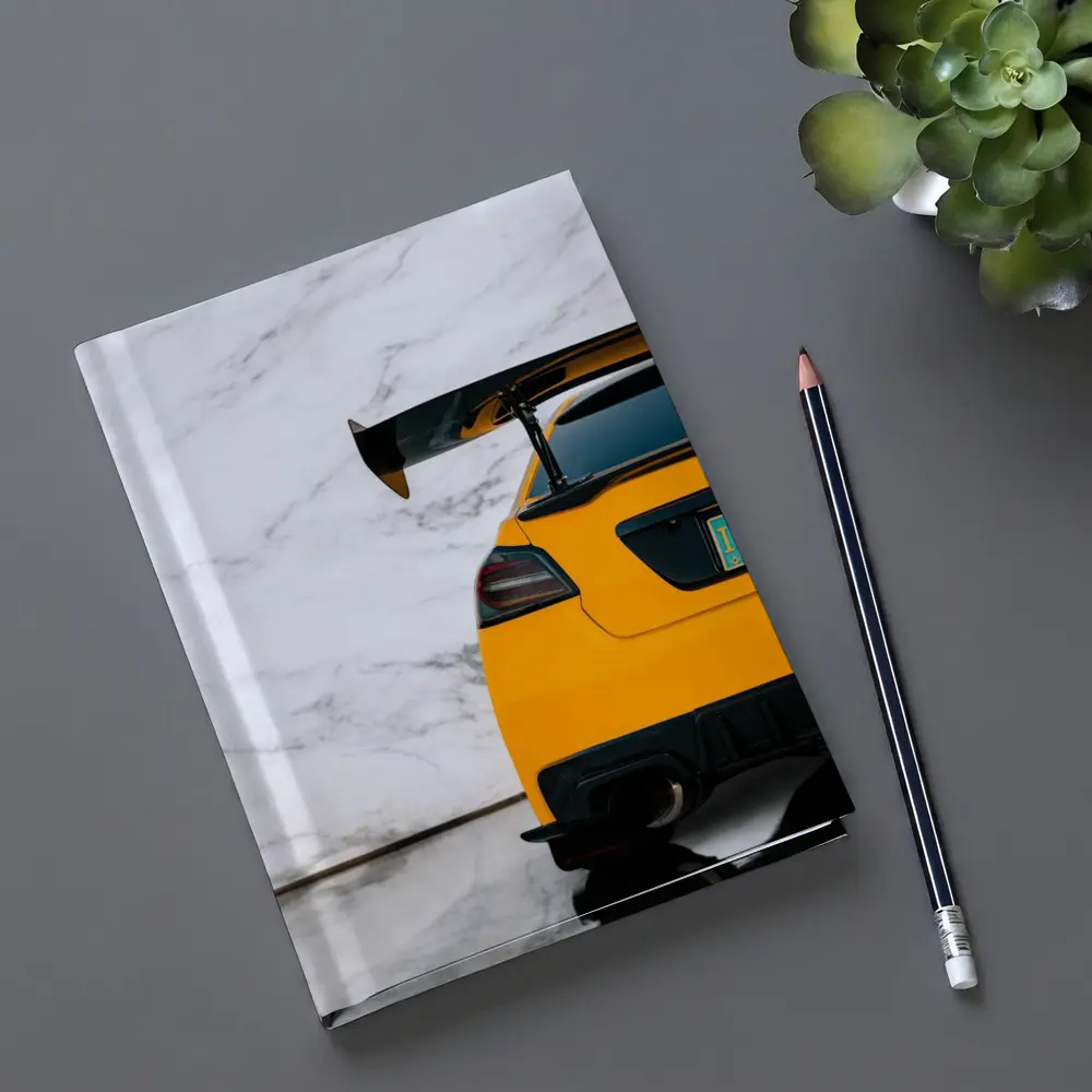 Subaru WRX STI Yellow Rear Wing Marble – Notebooks