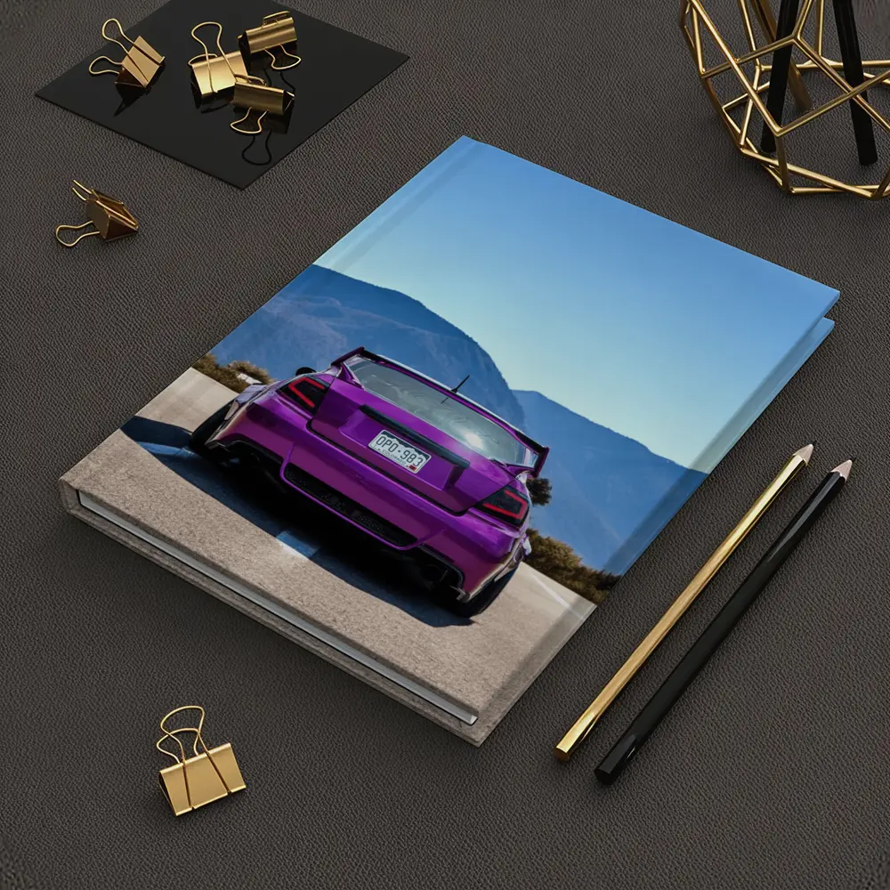 Purple Subaru WRX Rear View Mountain Road – Notebooks
