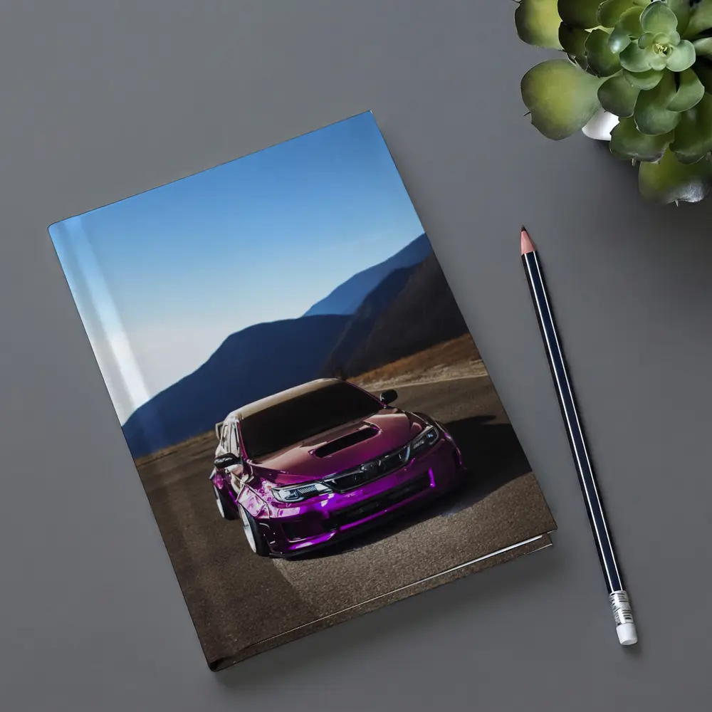 Purple Subaru WRX STI Mountain Road – Notebooks