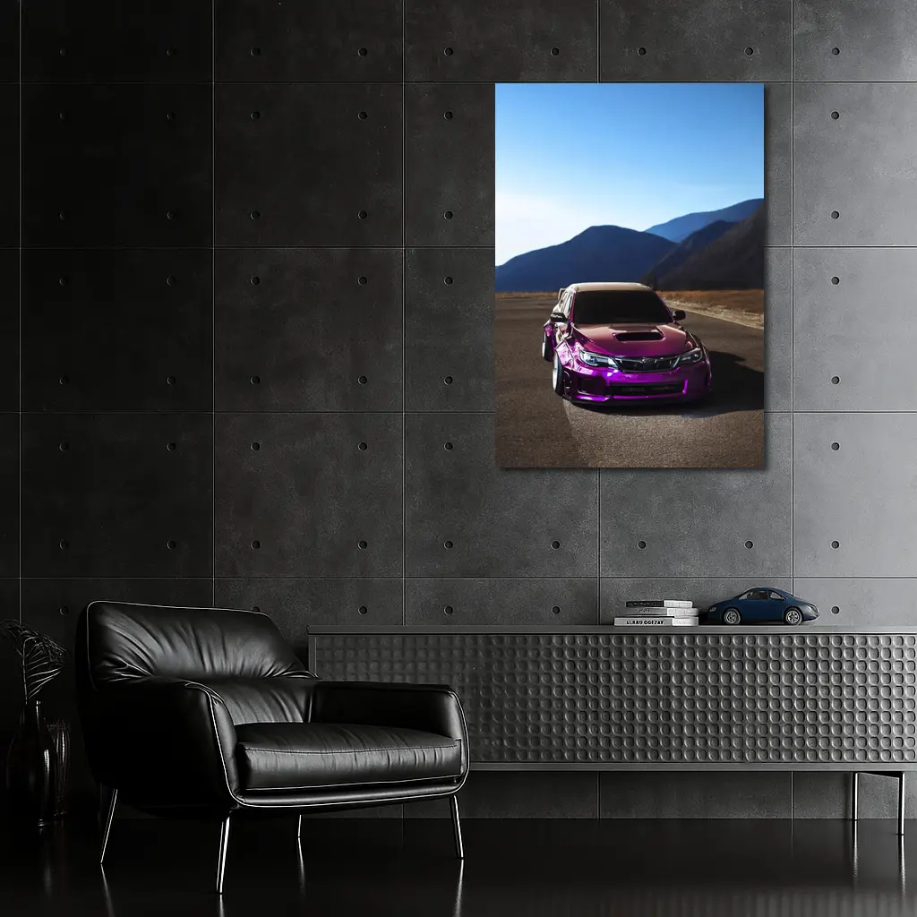 Purple Subaru WRX STI Mountain Road – Wall Art