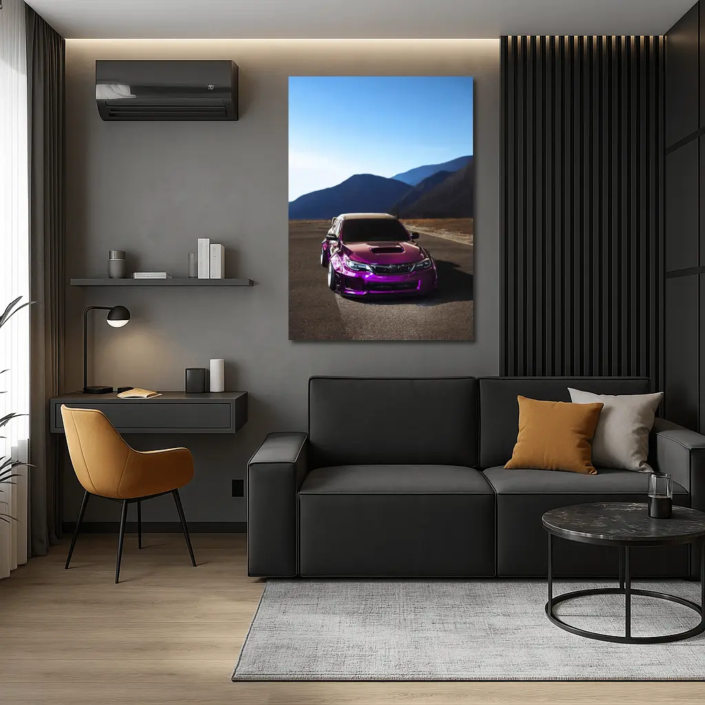 Purple Subaru WRX STI Mountain Road – Wall Art