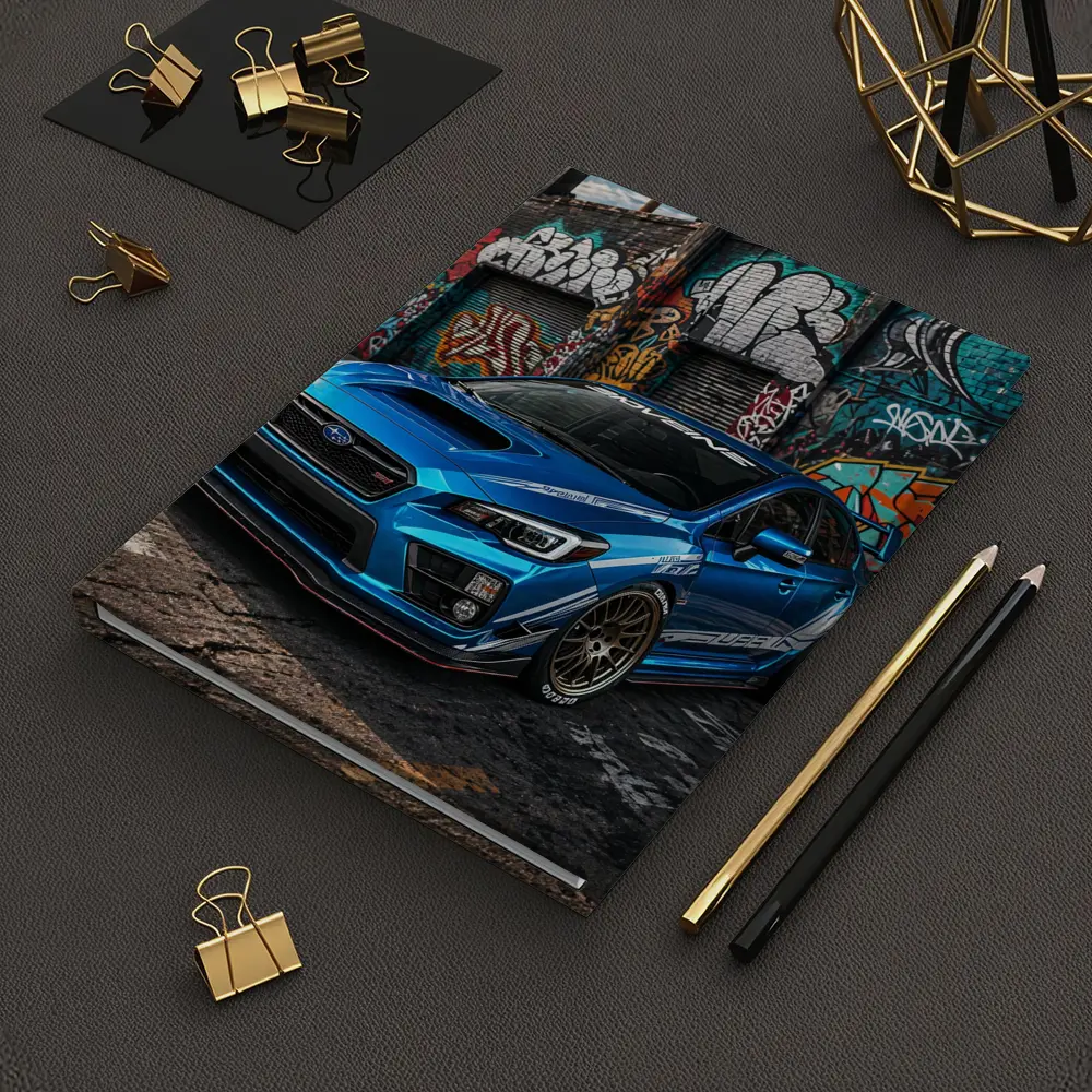 Subaru WRX STI Blue Graffiti Urban Street – Notebooks