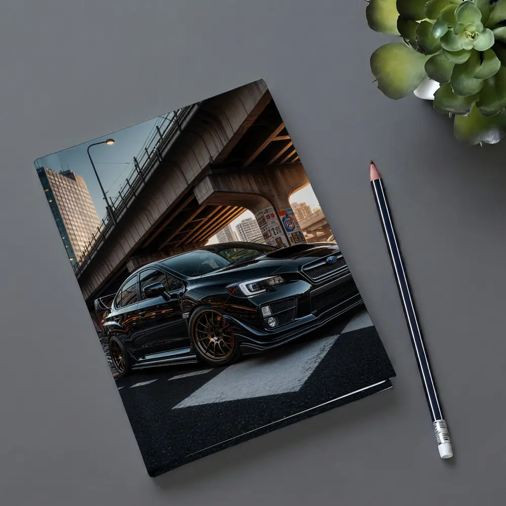 Subaru WRX STI Black Urban City Streets – Notebooks