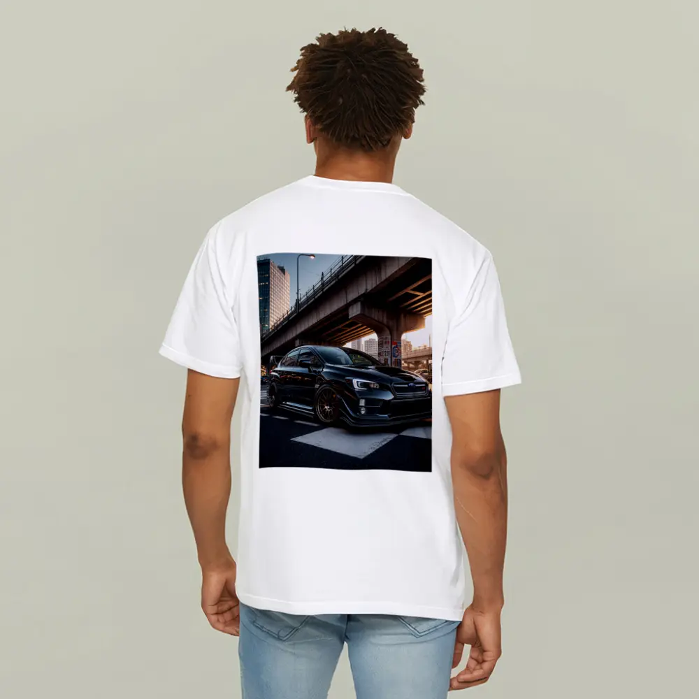 Subaru WRX STI Black Urban City Streets – T-Shirts