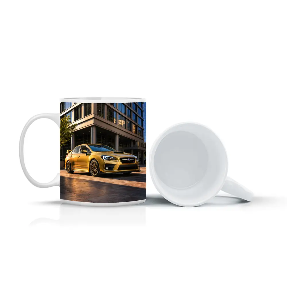 Subaru WRX STI Gold Urban Setting – Mugs