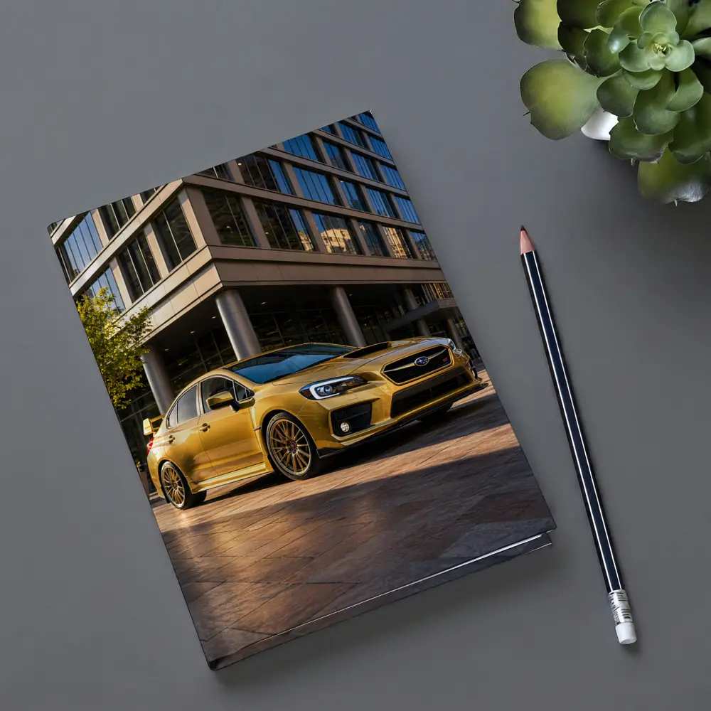 Subaru WRX STI Gold Urban Setting – Notebooks