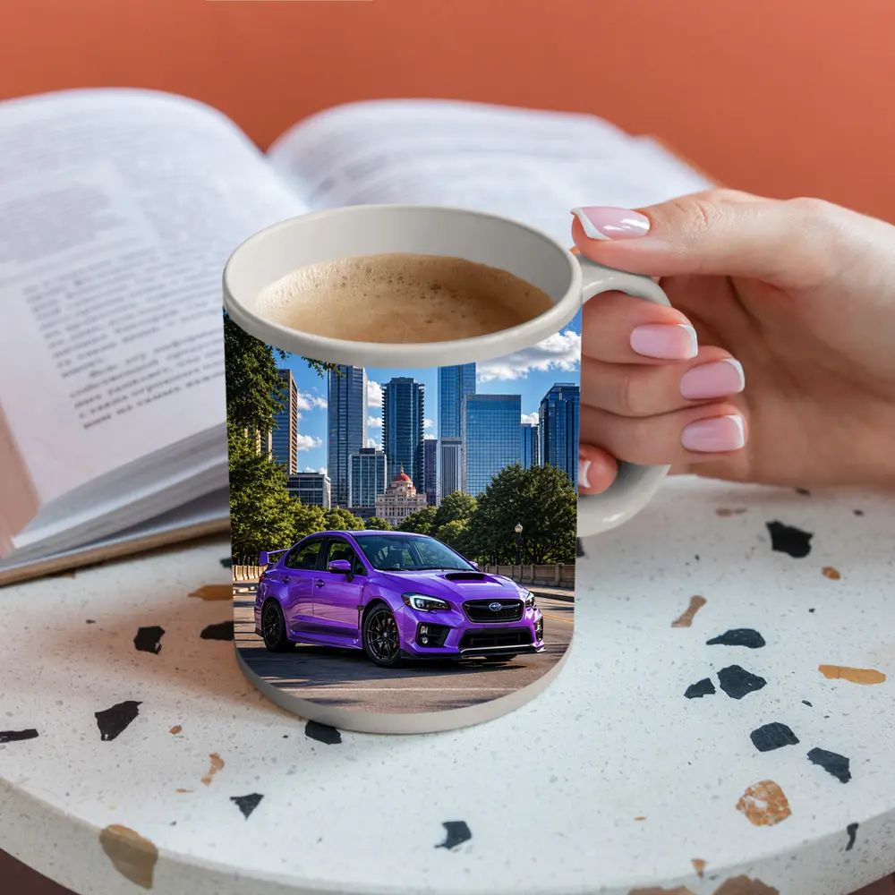 Subaru WRX STI Purple City Skyline – Mugs