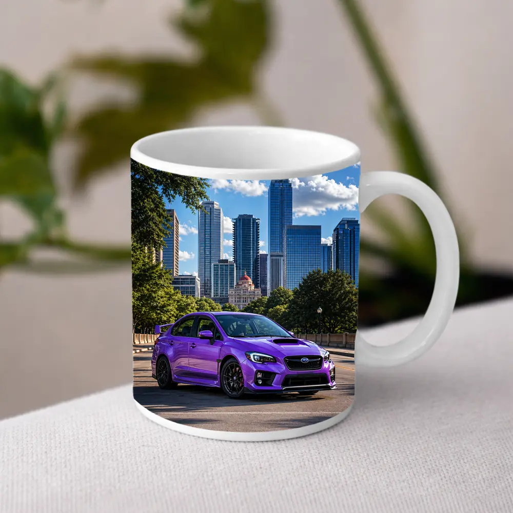 Subaru WRX STI Purple City Skyline – Mugs