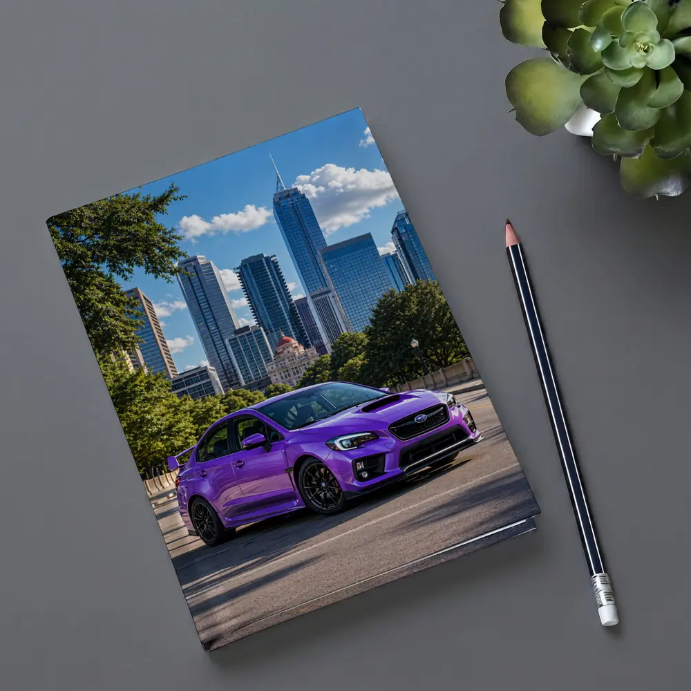 Subaru WRX STI Purple City Skyline – Notebooks