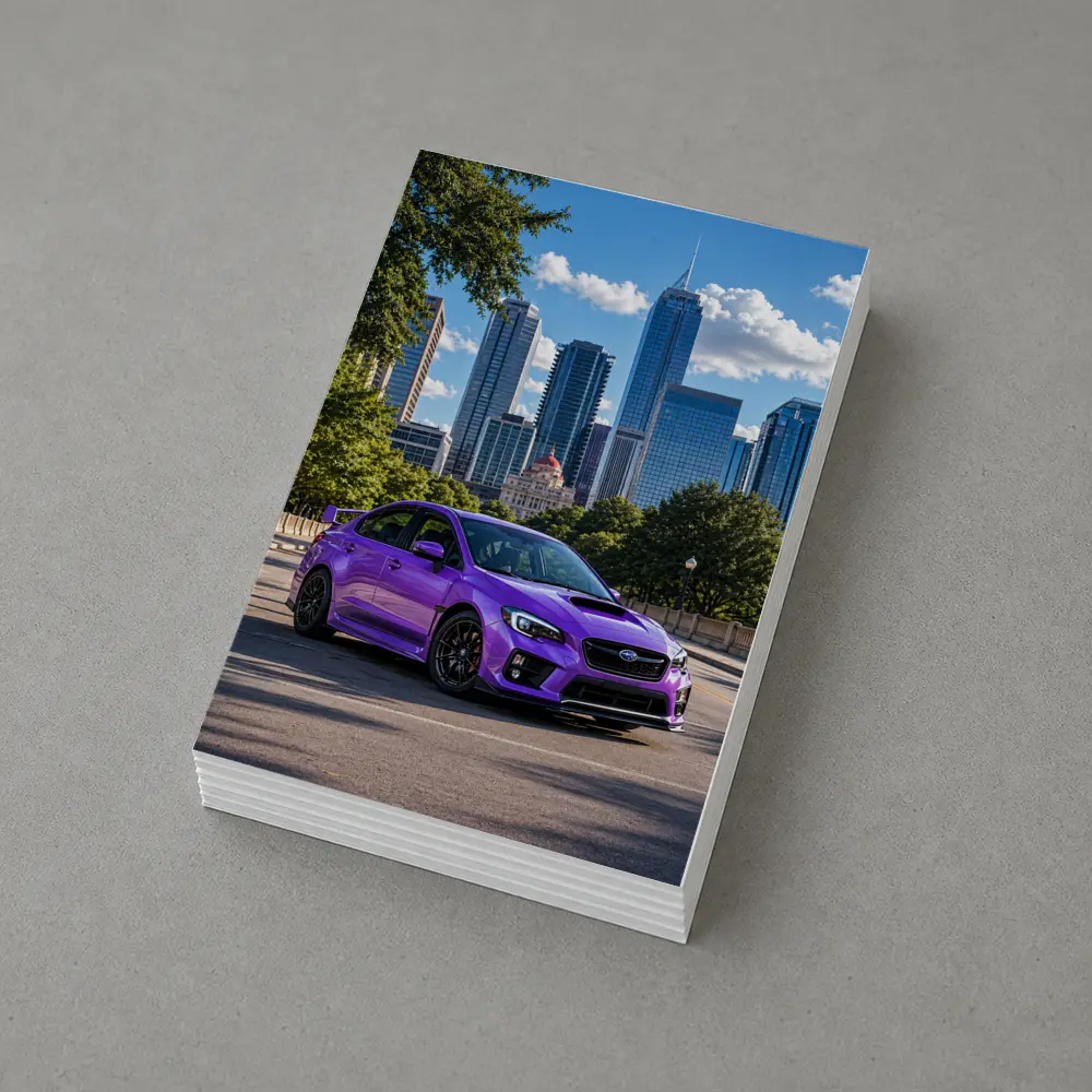 Subaru WRX STI Purple City Skyline – Postcards